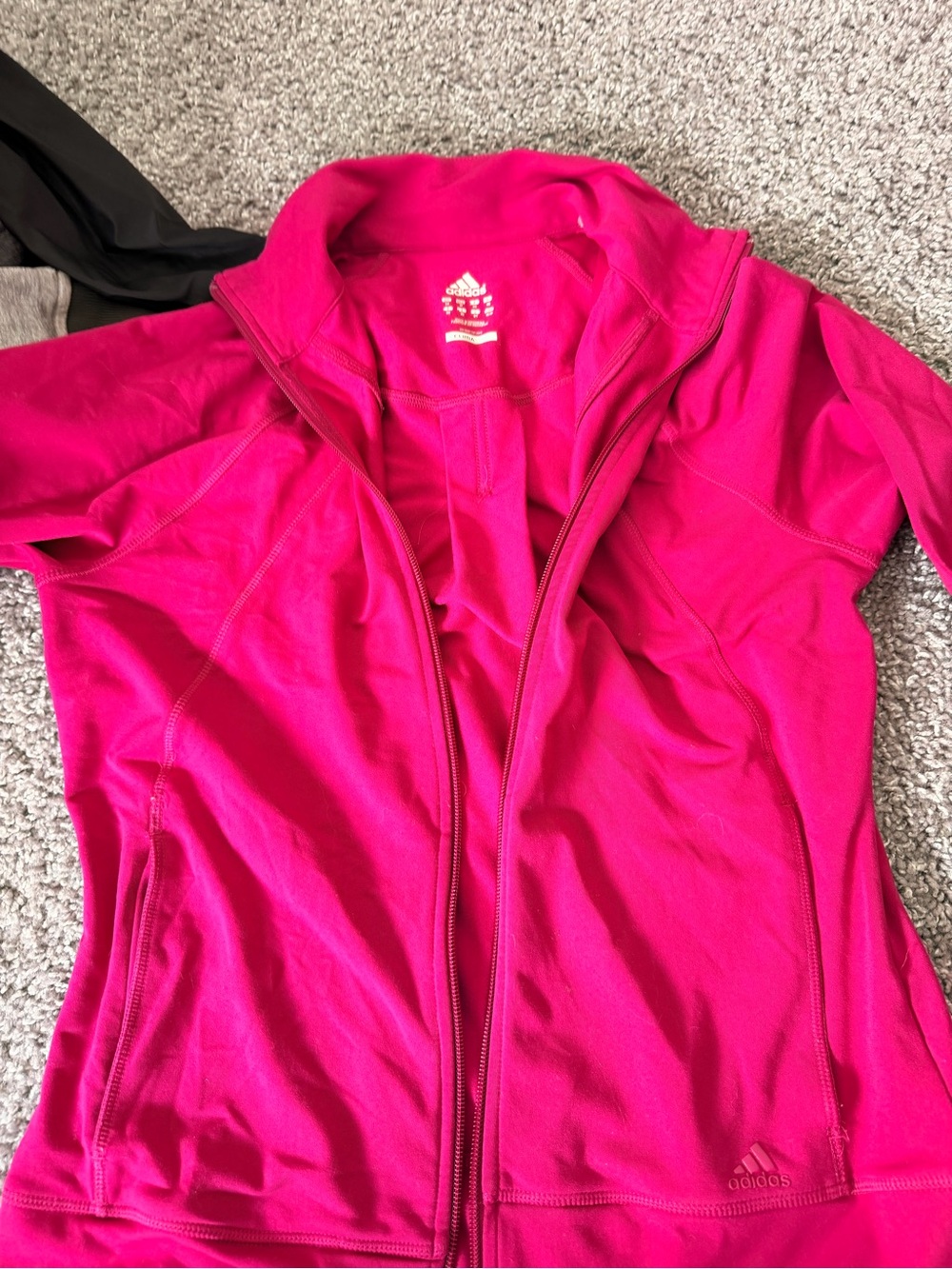 adidas Women's Bright Fuchsia Full-Zip Utility Jacket medium